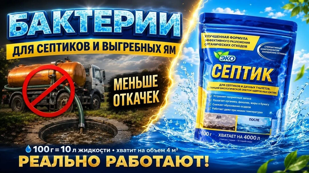 Живые бактерии для септиков и выгребных ям