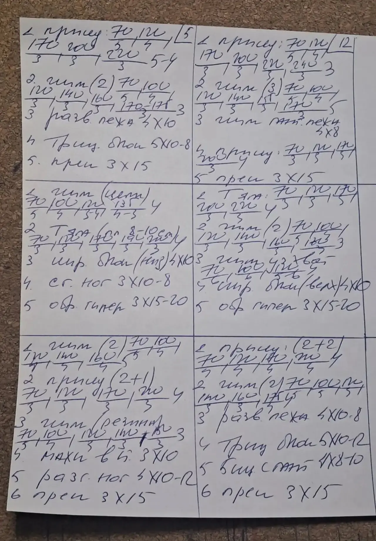 Мой тренировочный план на следующие 2 недели