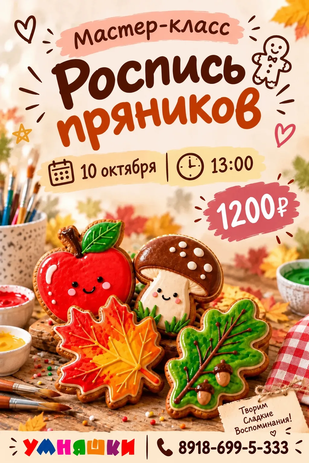Приглашаем на мастер-класс Роспись пряников🤗