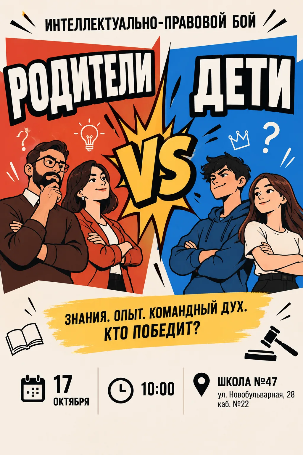 ⚡️ Интеллектуально-правовой бой: Родители против Детей!