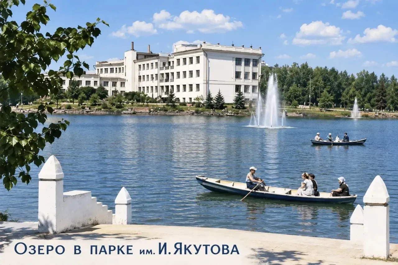🖼 Добавили цвет в старое фото парка им. И. Якутова — с помощью нейросетей