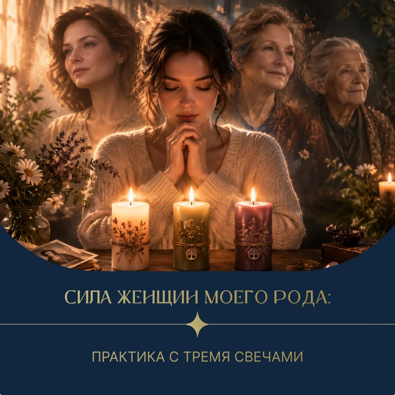 СИЛА ЖЕНЩИН МОЕГО РОДА: ПРАКТИКА С ТРЕМЯ СВЕЧАМИ ❤️🕯