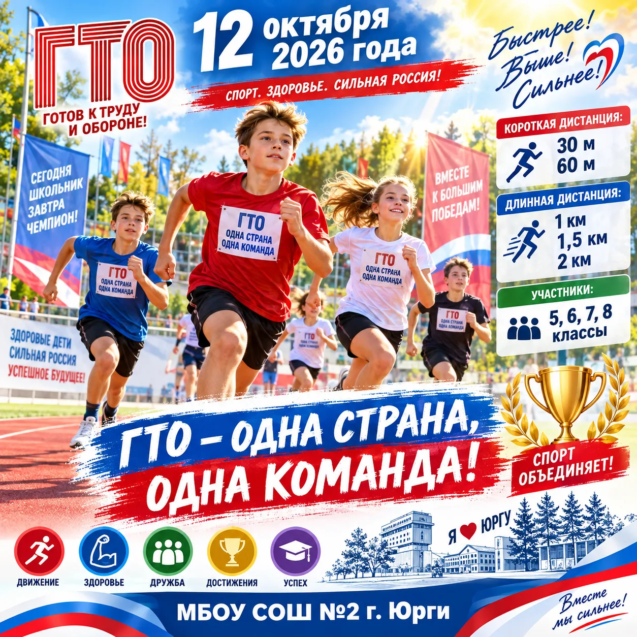 Характер, скорость, выносливость: наши ученики штурмуют ГТО! 💪