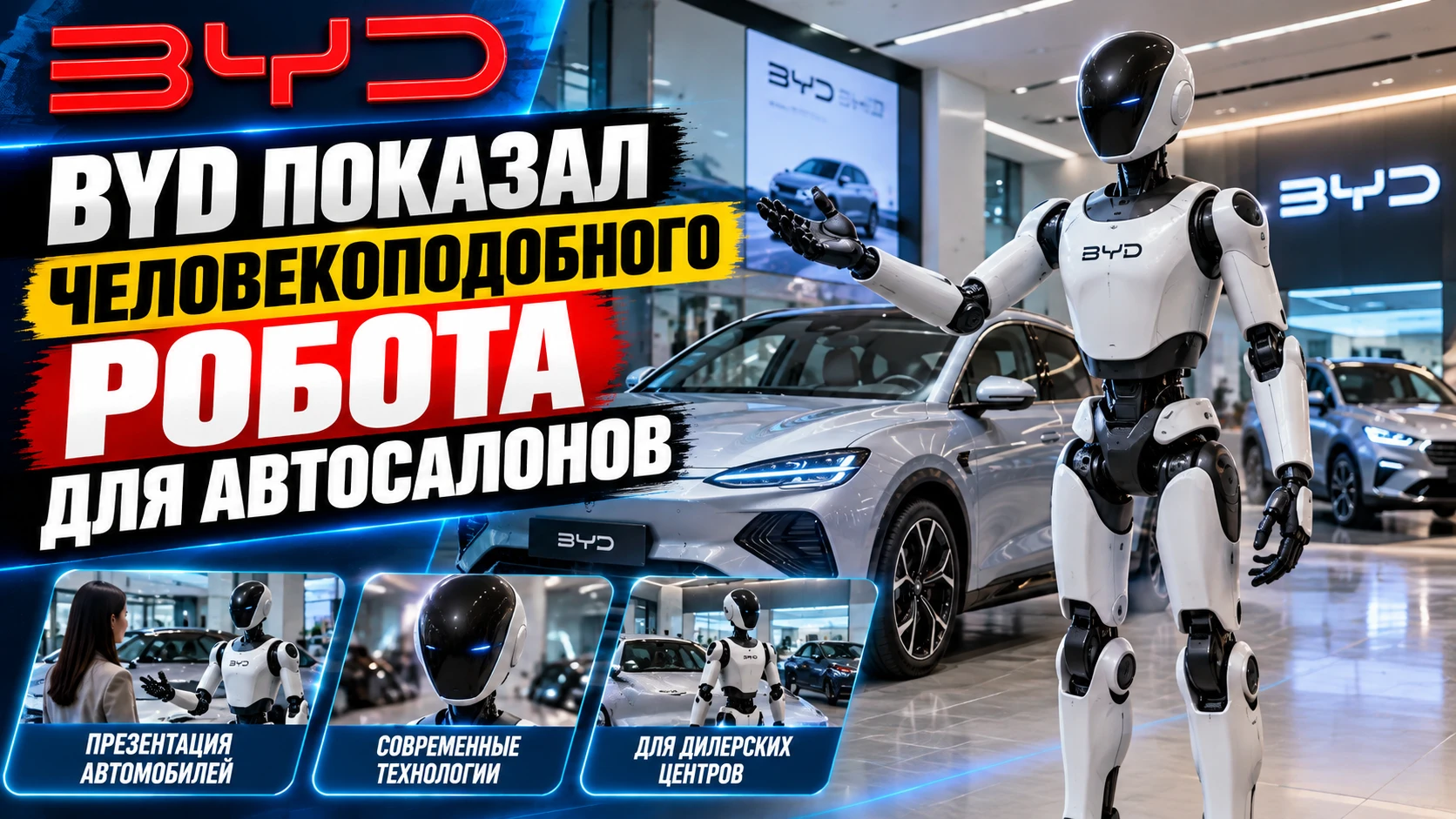 BYD показал человекоподобного робота для автосалонов