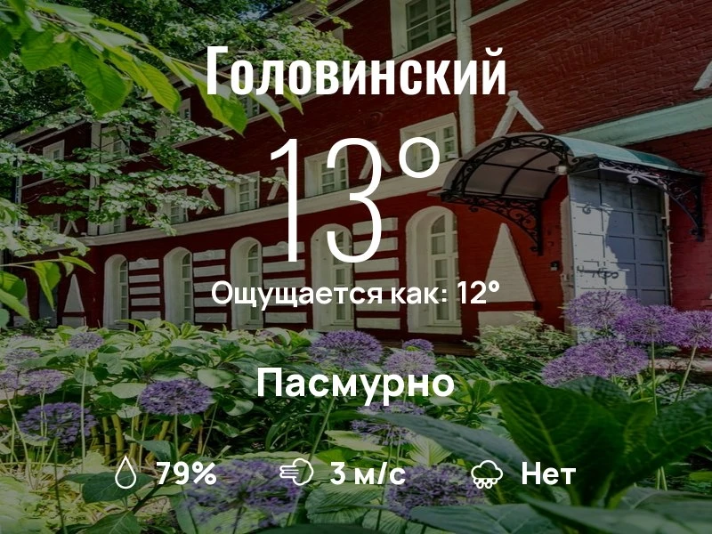 Что с погодой в Головинском?