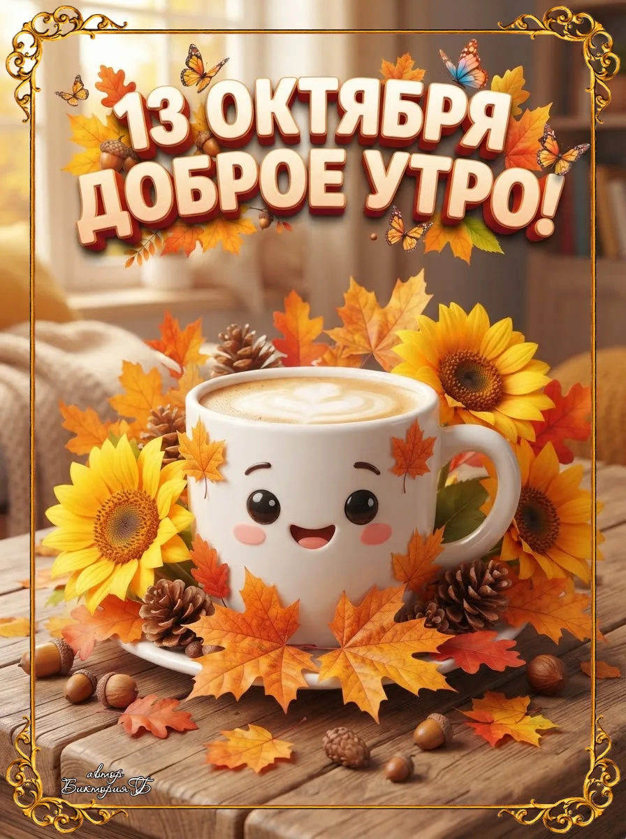 Доброе утро! Пусть этот осенний день начнётся с тепла и улыбки.