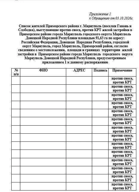 Жители Мариуполя против сноса домов