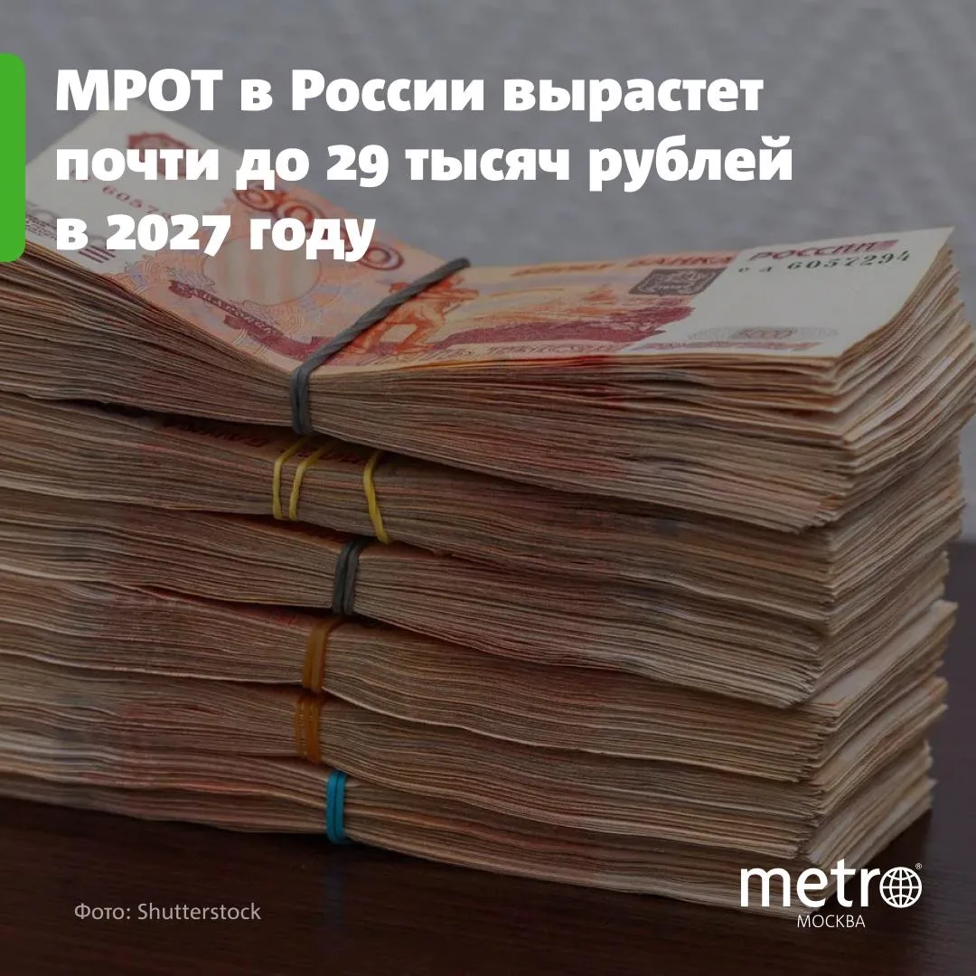 МРОТ в России вырастет почти до 29 тысяч рублей в 2027 году