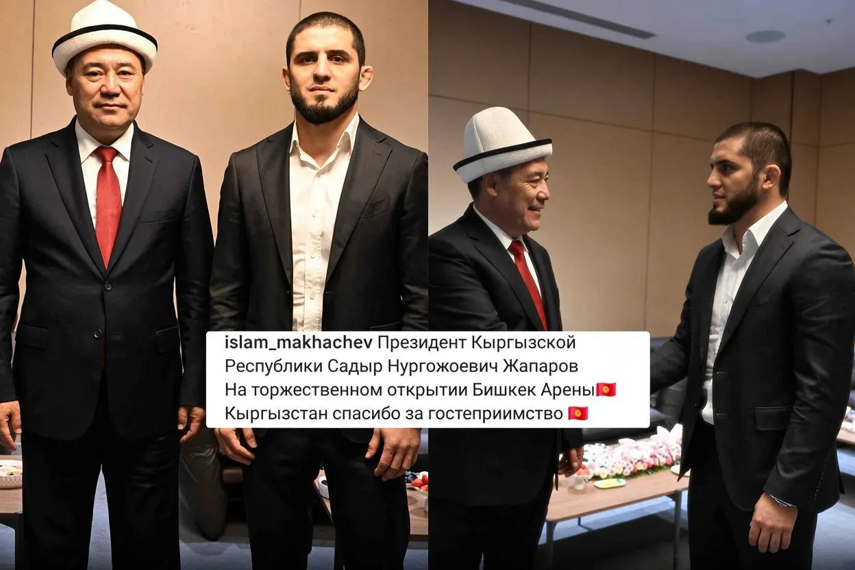 ⚡Ислам Махачев встретился с президентом Кыргызстана Садыром Жапаровым.