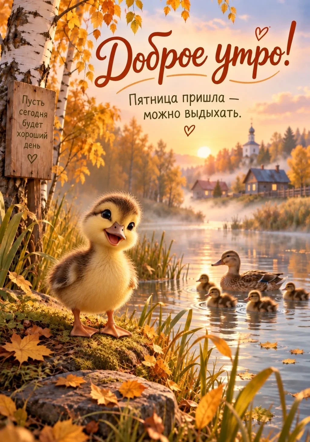 С добрым осенним утром! Пусть будет меньше слякоти и унылости, долой хандру. Желаю боль...