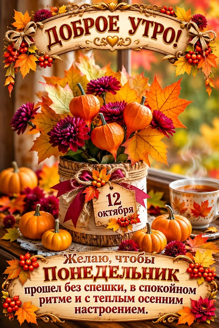 С добрым утром понедельника!🍂🍁