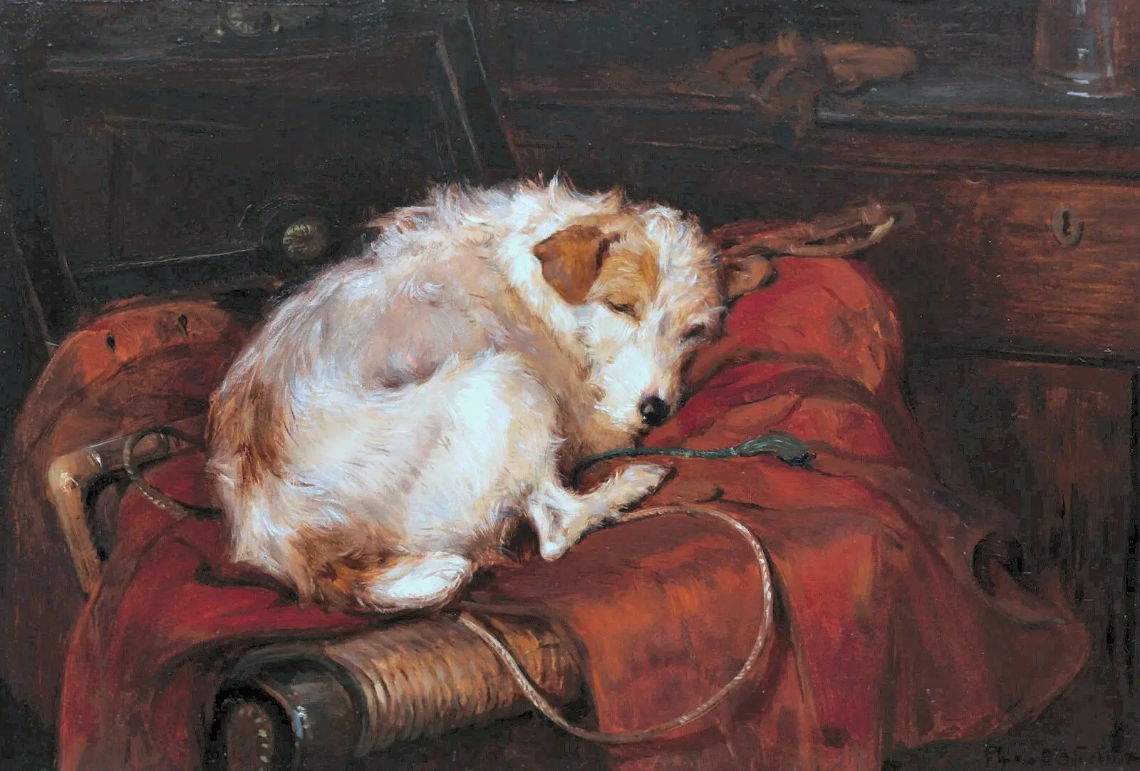 Терьер. Philip Eustace Stretton (1865-1919), британский художник.
