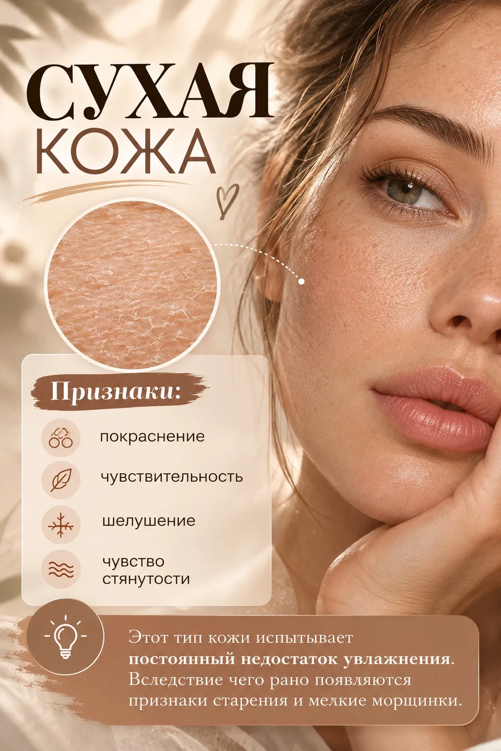 У вас СУХАЯ КОЖА, если: