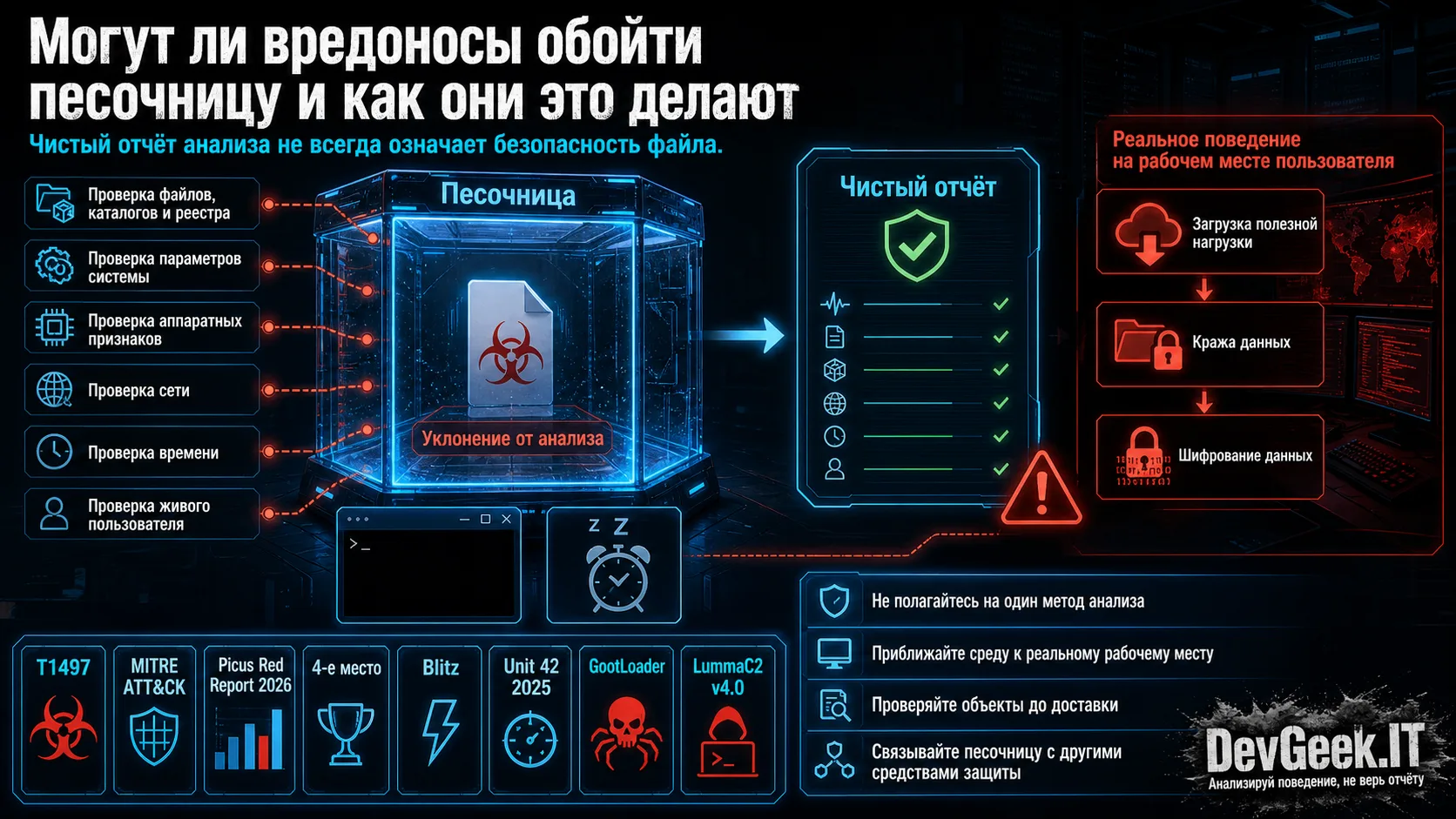 **Песочница не панацея: как вредоносы распознают анализ и прячут активность**