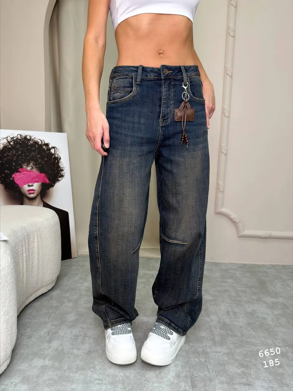 ☑️ Женские джинсы - багги 👖