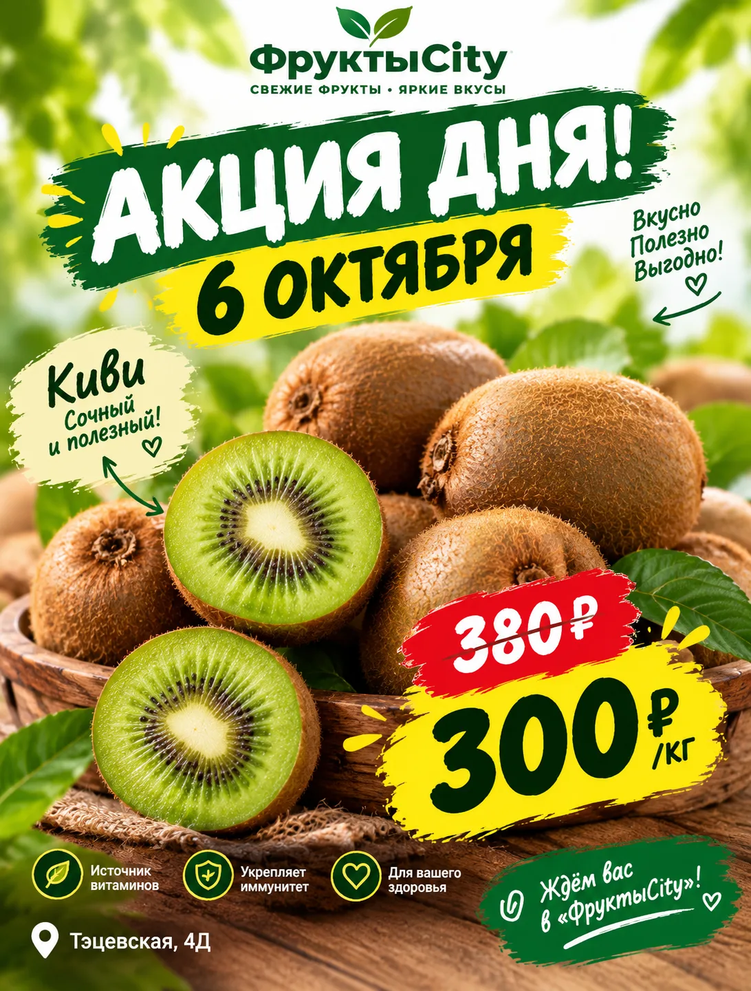 🥝 АКЦИЯ ДНЯ — 6 ОКТЯБРЯ! 🔥💚