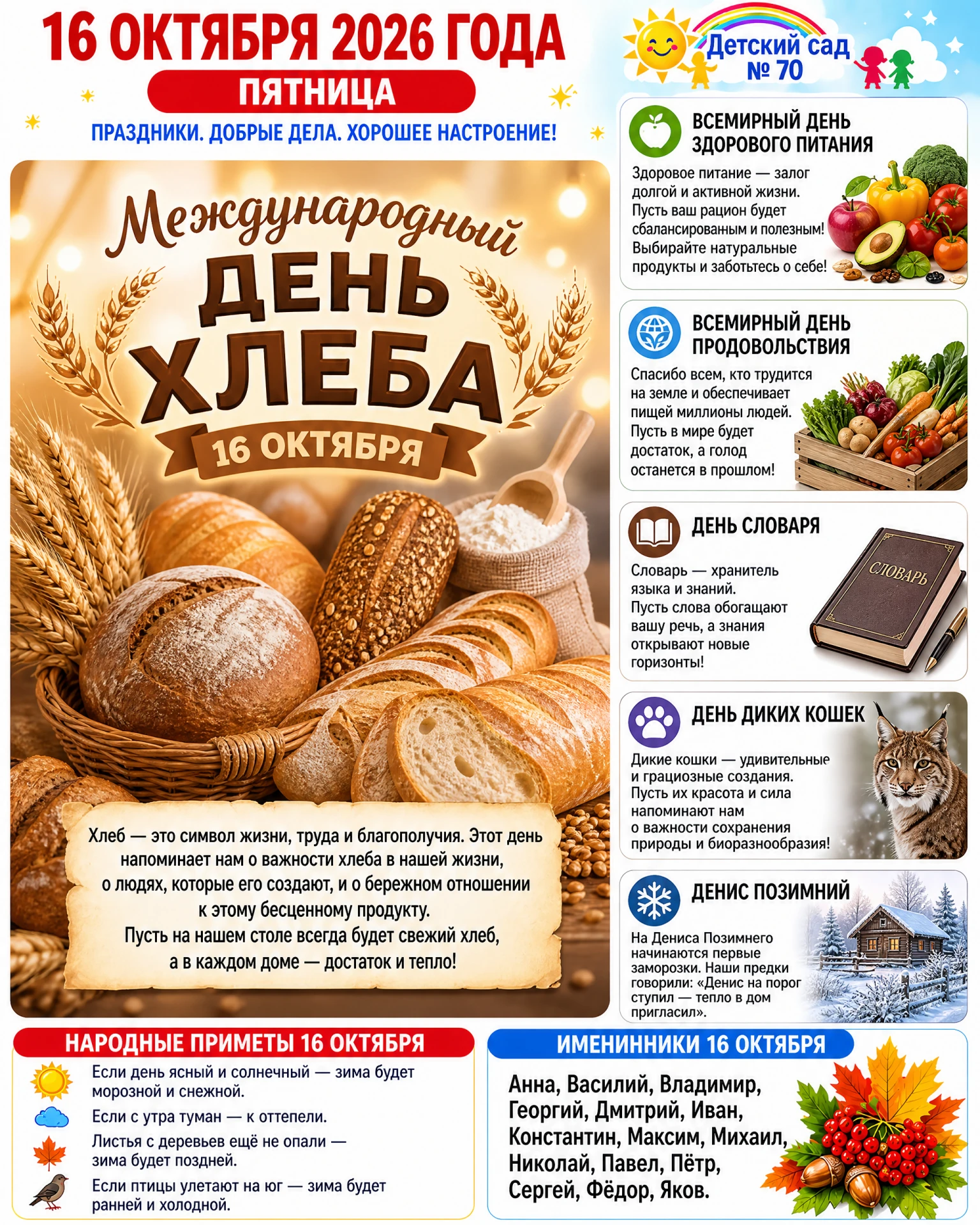 📅 16 октября 2026 года, пятница. С добрым утром, «МАКС»!