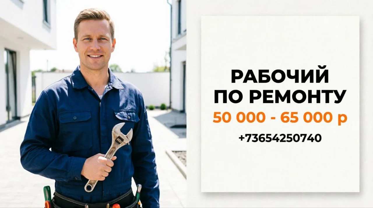 РАБОЧИЙ ПО КОМПЛЕКСНОМУ ОБСЛУЖИВАНИЮ И РЕМОНТУ ЗДАНИЙ | 50 000 - 65 000 р