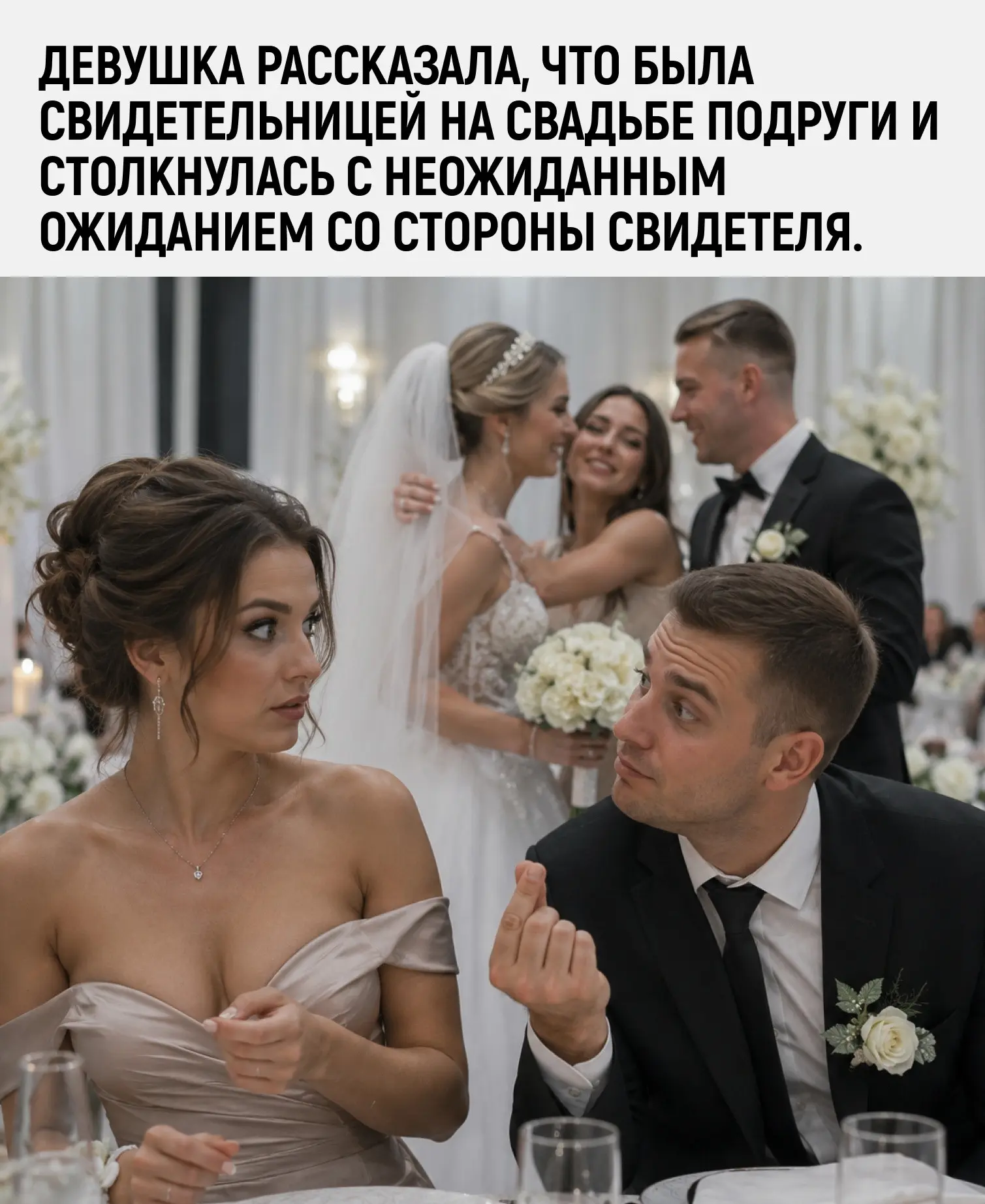 На одной из свадеб разгорелся курьёзный, но жизненный конфуз