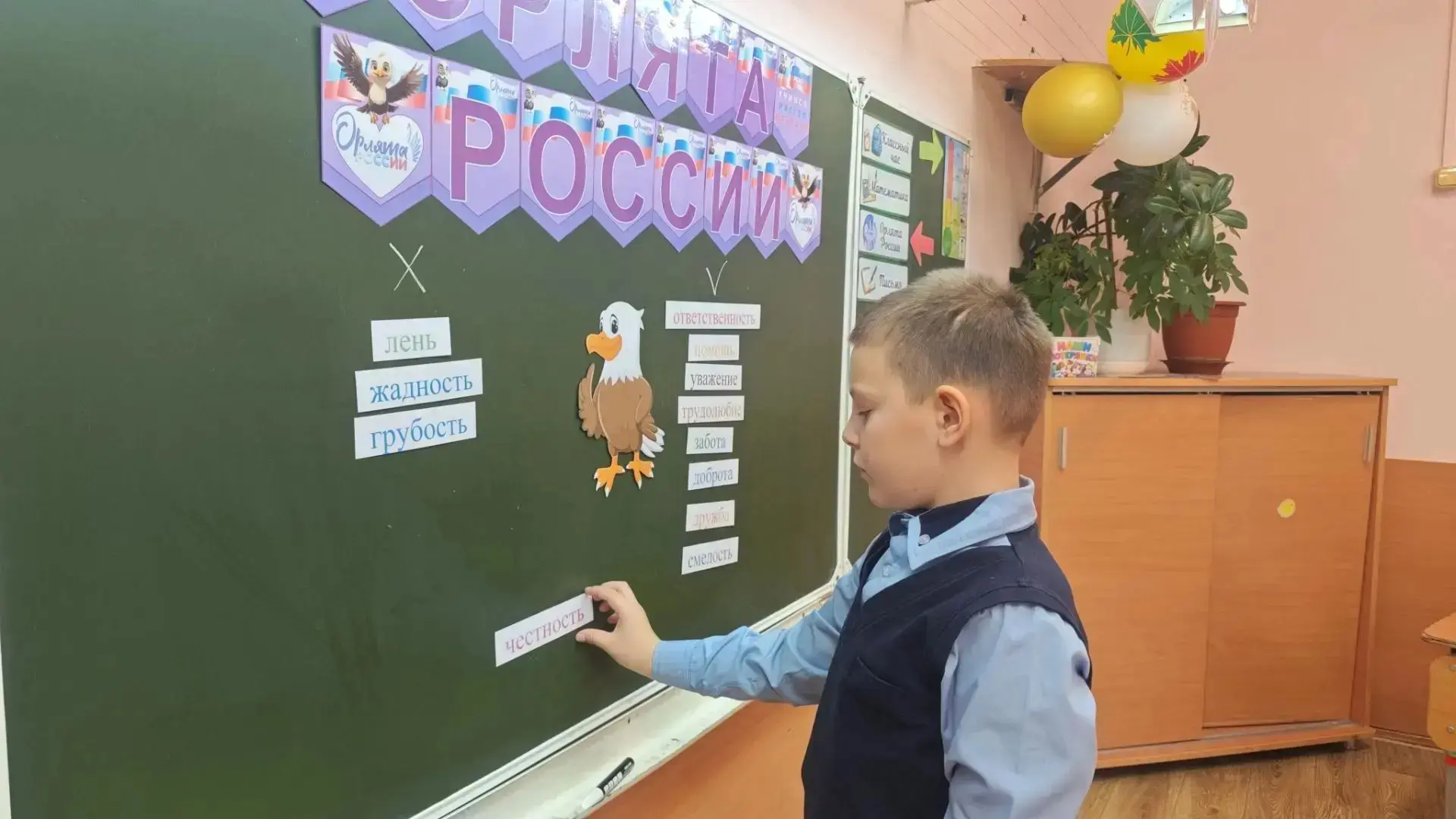 В 1А классе прошло занятие по программе «Орлята России». Первоклассники узнали, кто так...
