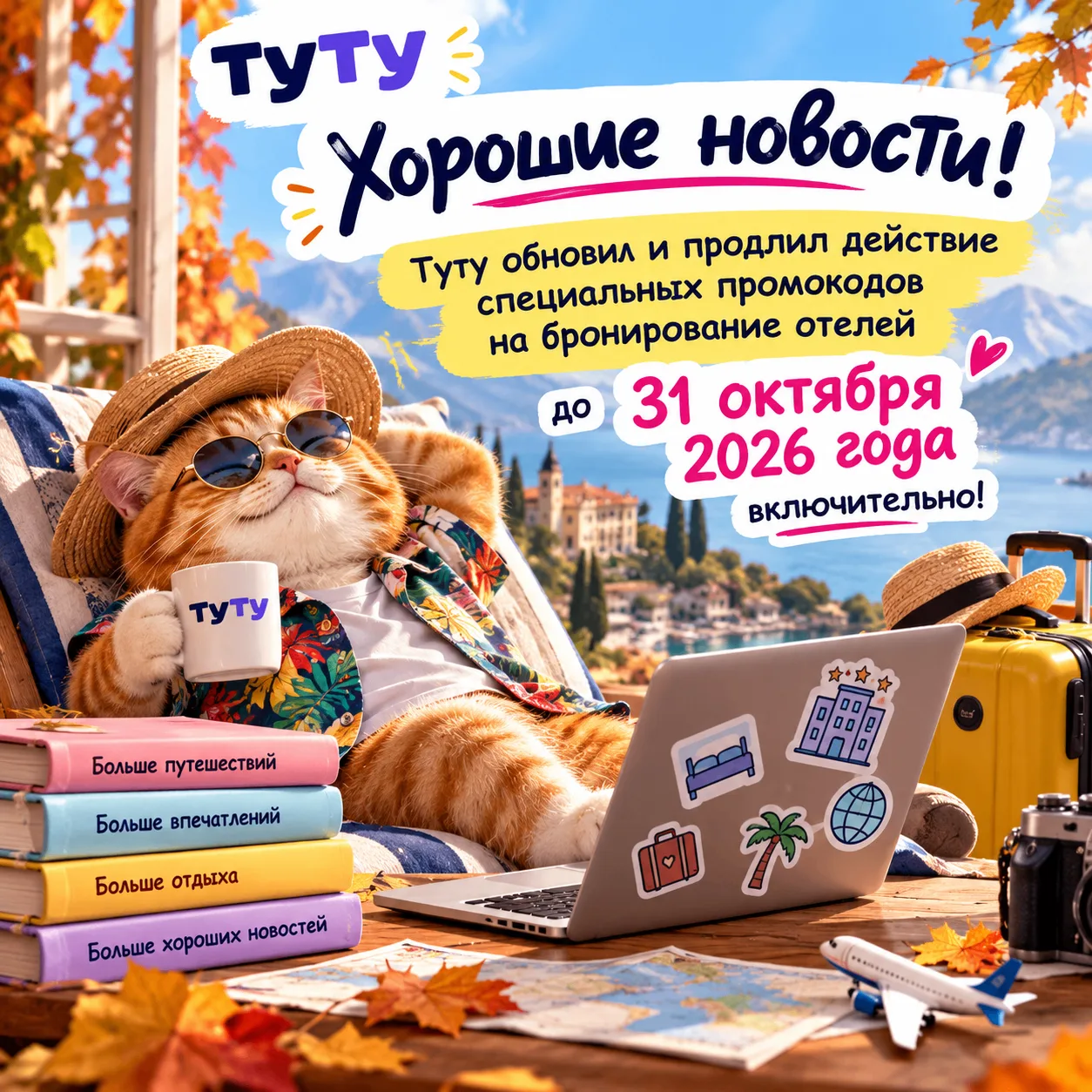 Туту: промокоды на отели до конца октября