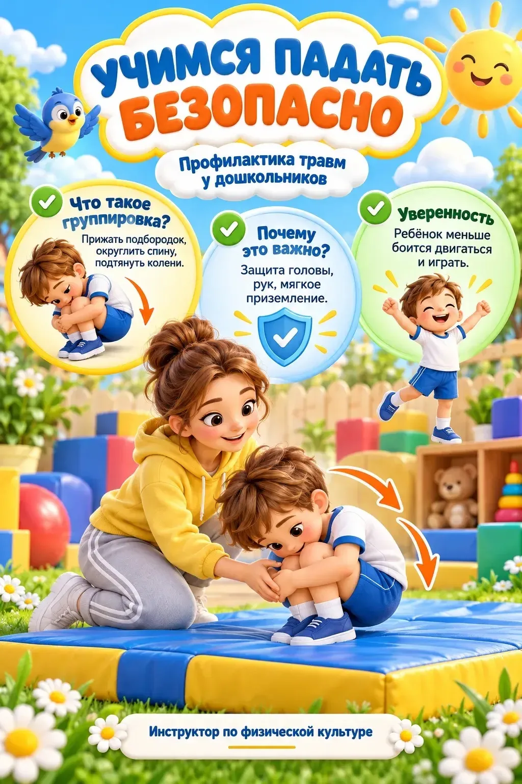 📝 Консультация для родителей: «Учимся падать безопасно»