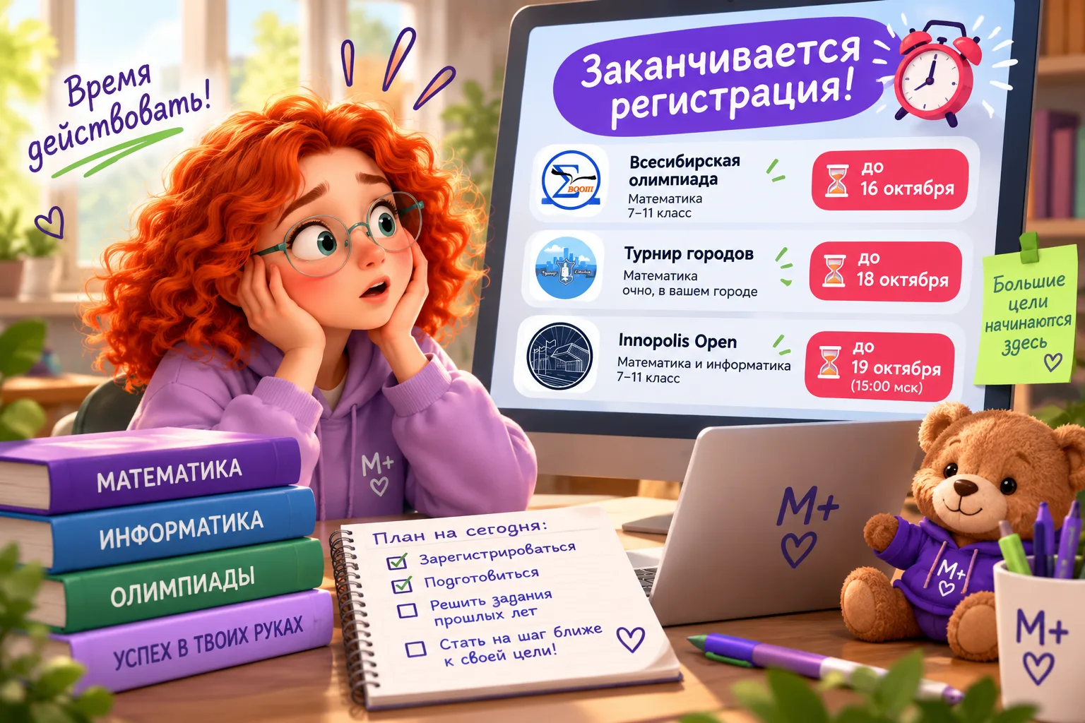 ⏰ НЕ ПРОПУСТИТЕ: ЗАКАНЧИВАЕТСЯ РЕГИСТРАЦИЯ СРАЗУ НА 3 ОЛИМПИАДЫ