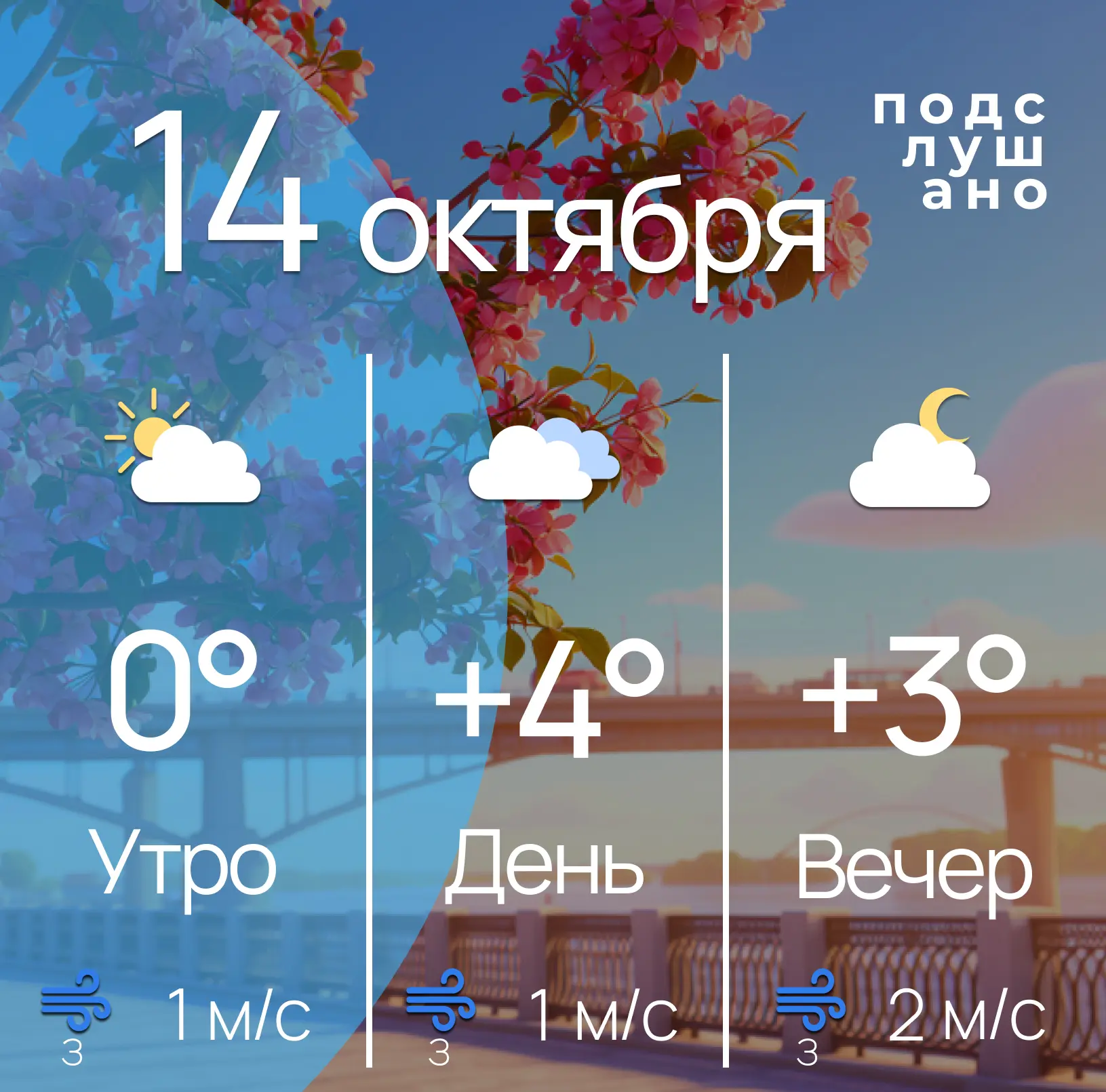 Прогноз погоды на сегодня: