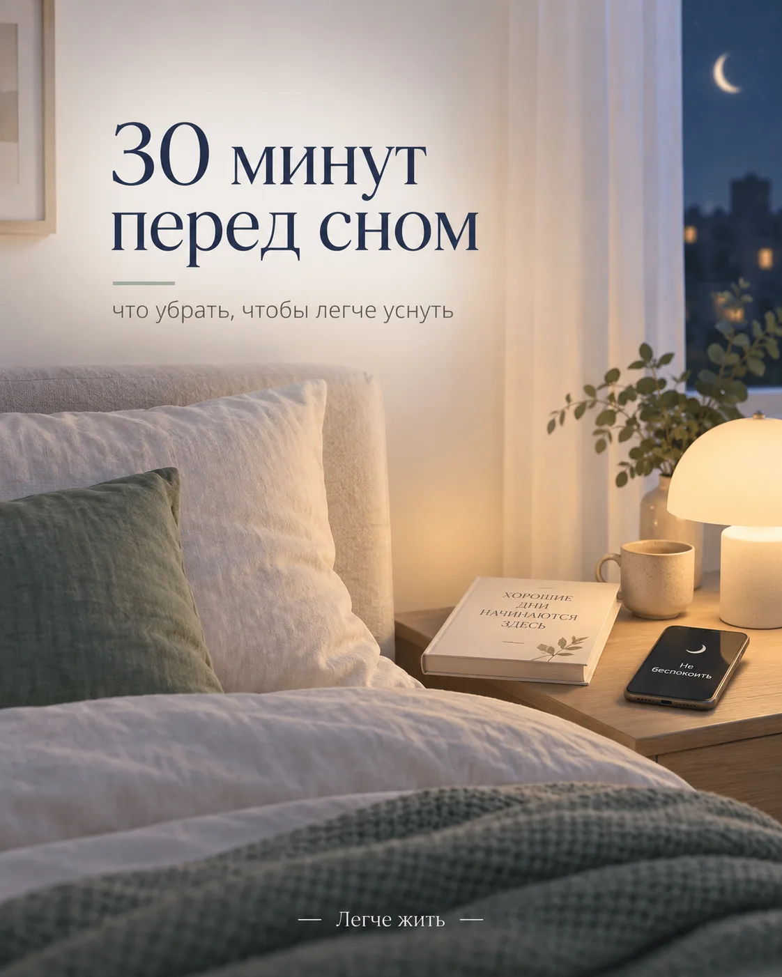Последние 30 минут перед сном: что убрать, чтобы легче уснуть