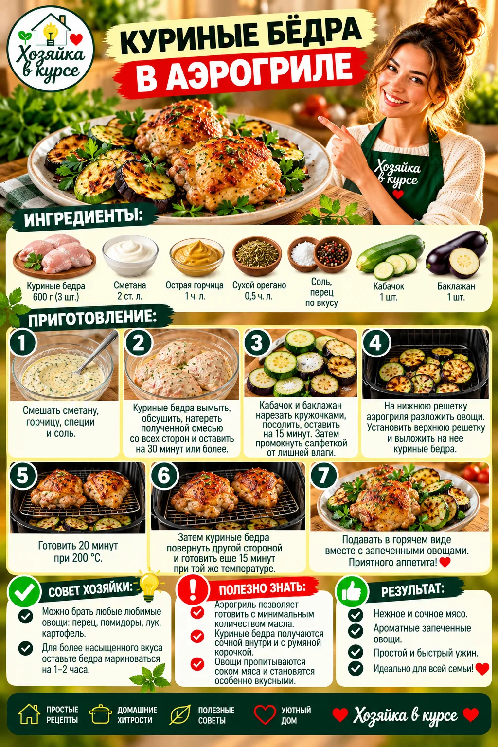 КУРИНЫЕ БЁДРА В АЭРОГРИЛЕ