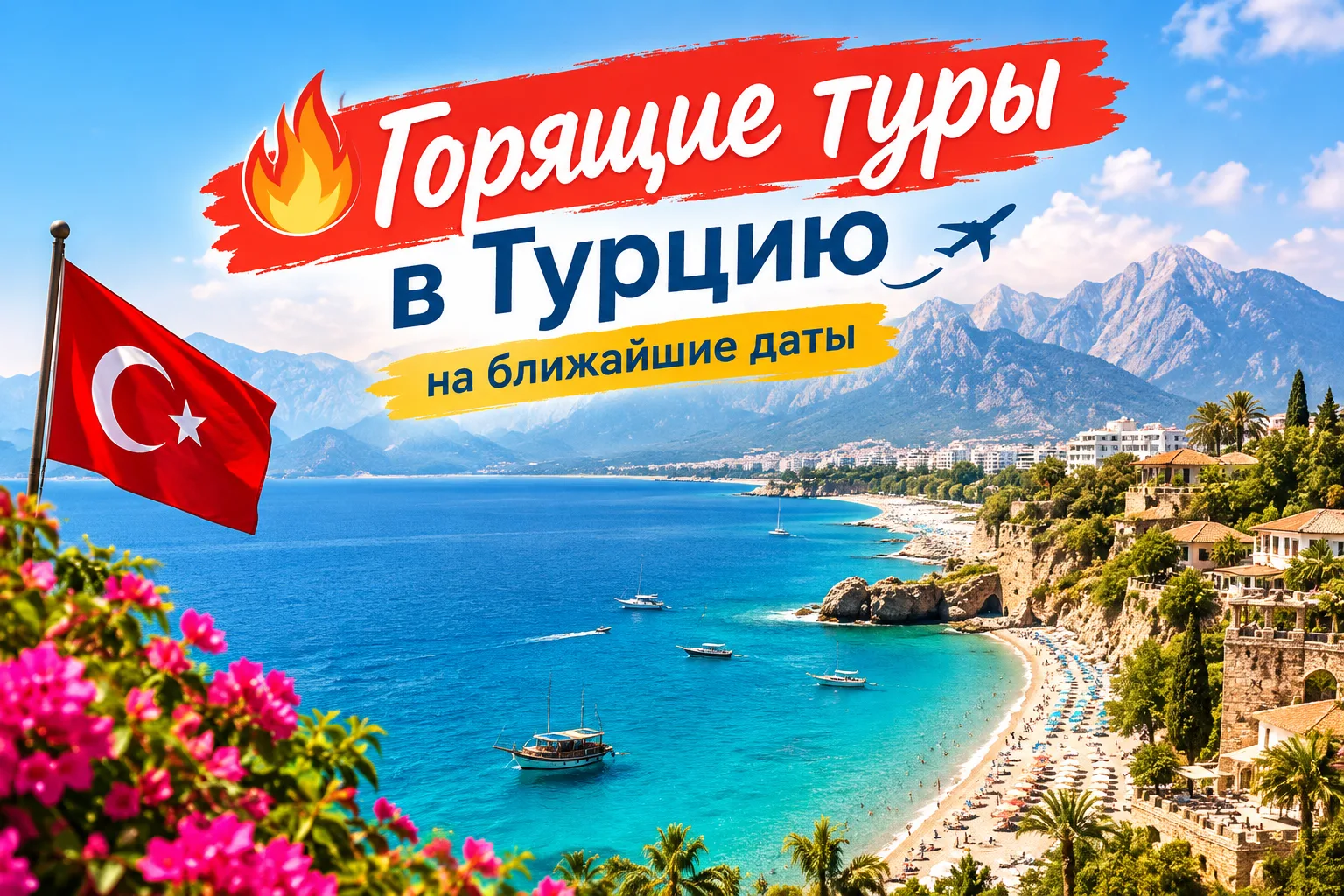 ‼ Турция из Казани: неделя на Все включено от 29 500 руб/чел!
