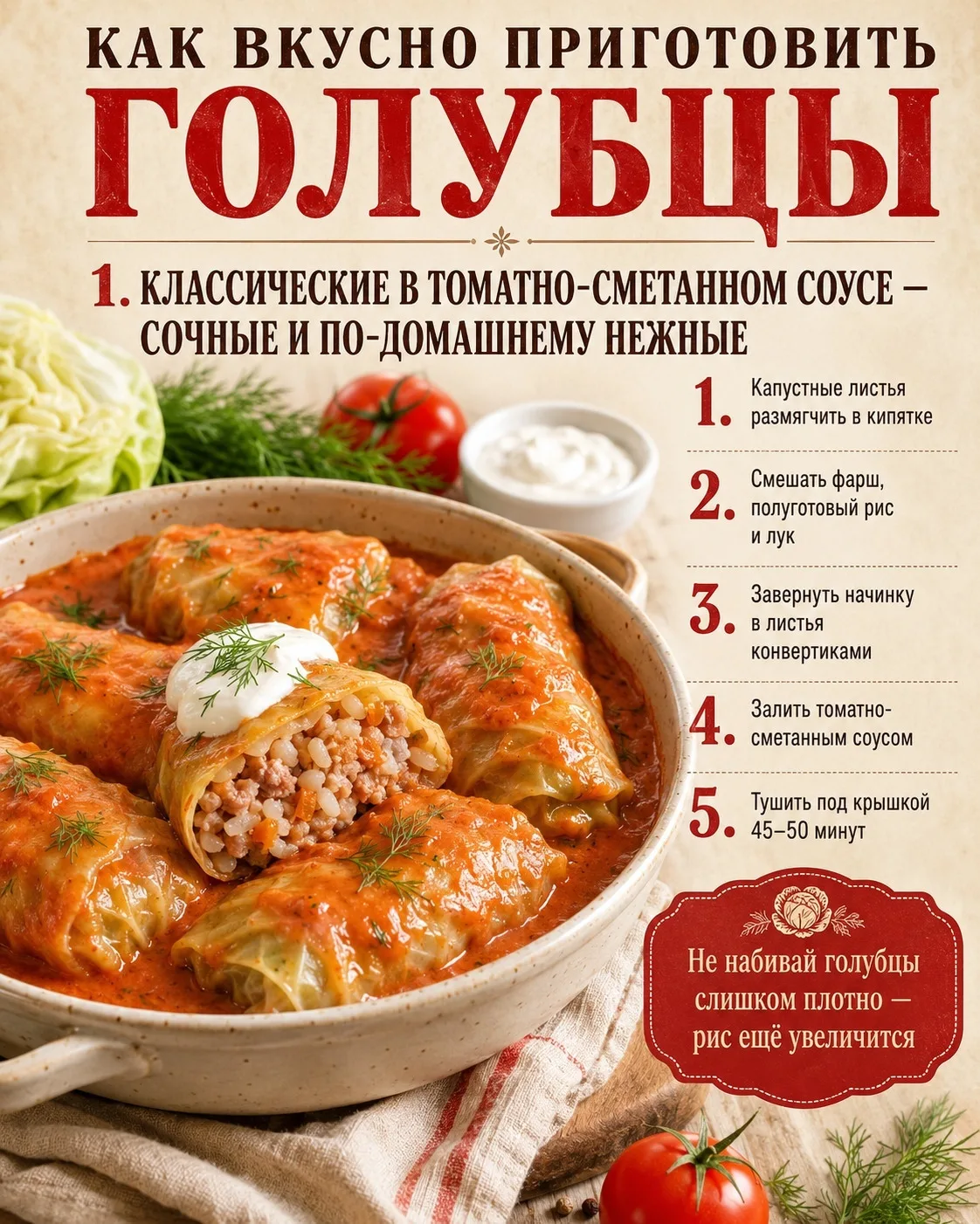 🥬 6 способов приготовить голубцы так, чтобы хотелось добавки!