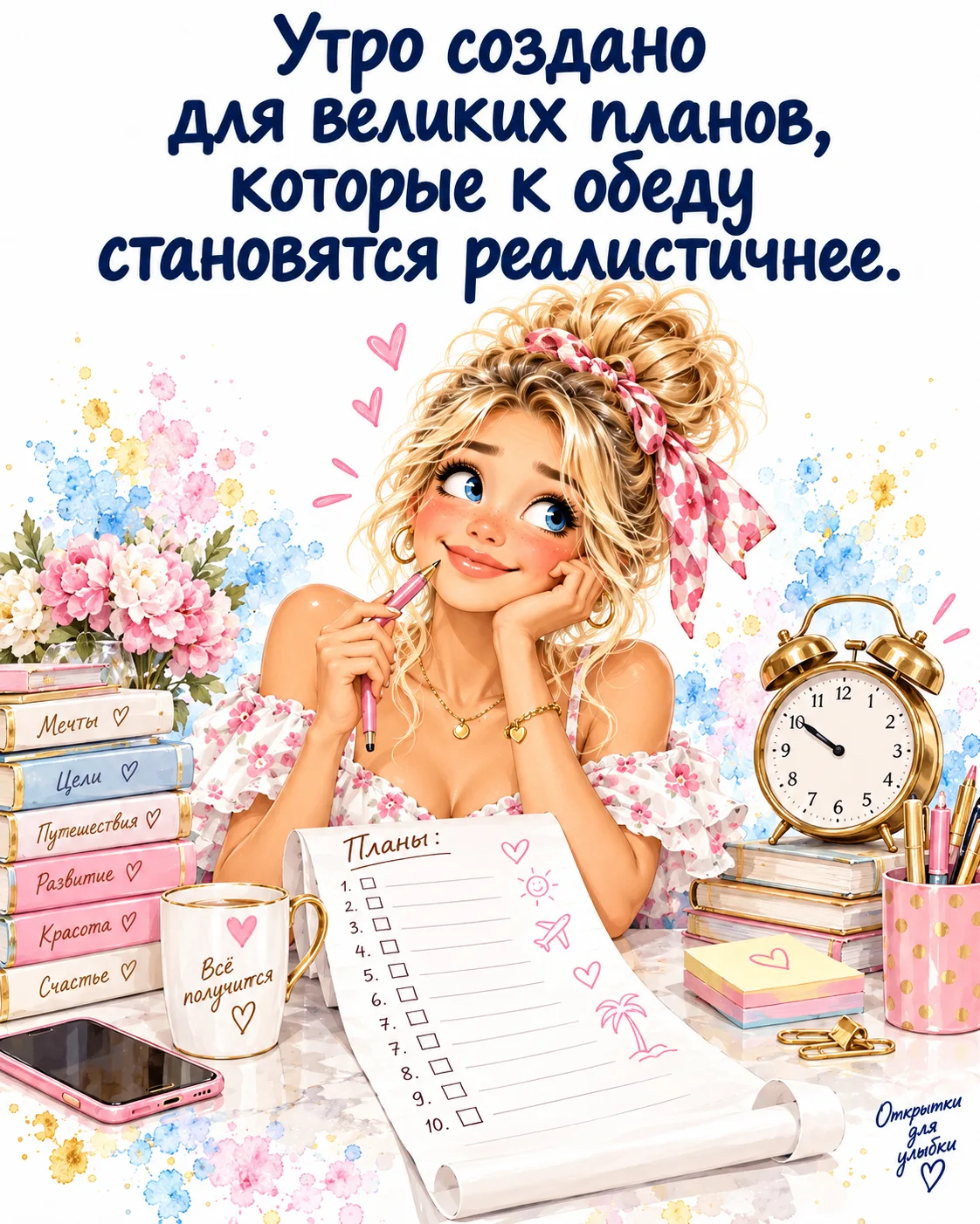 ☀️ С утра столько идей и энтузиазма! Главное, не заглядывать в список вчерашних дел, ко...