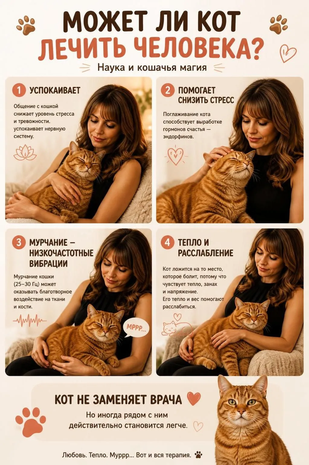 Кошачья терапия😺