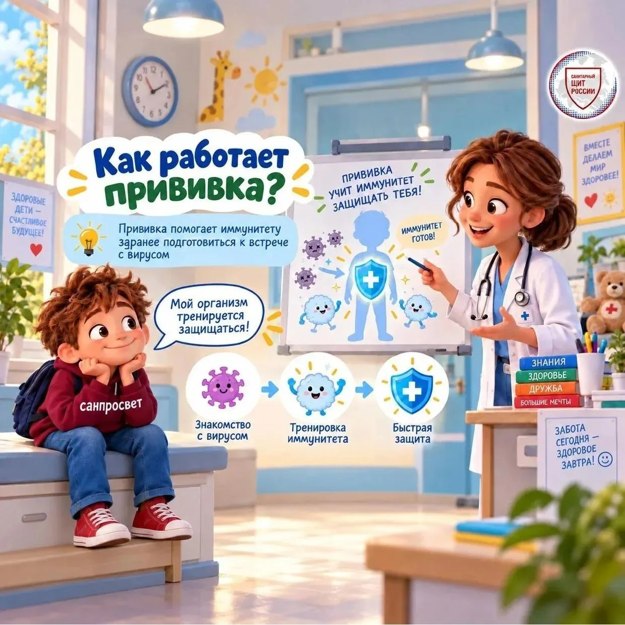В рамках федерального проекта «Санпросвет» Роспотребнадзор подготовил серию карточек с ...