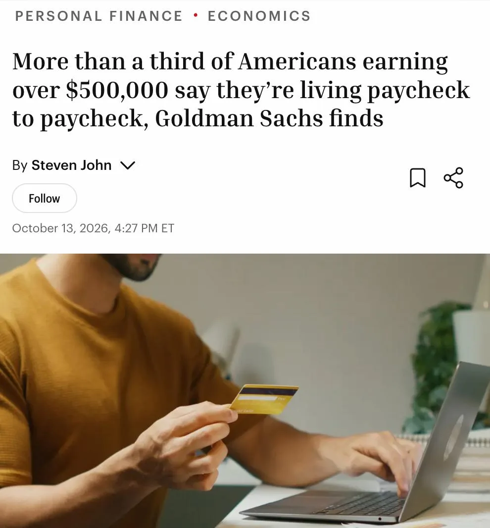 Американцы с доходом $500 000 в год живут от зарплаты до зарплаты. Это выяснилось в исс...