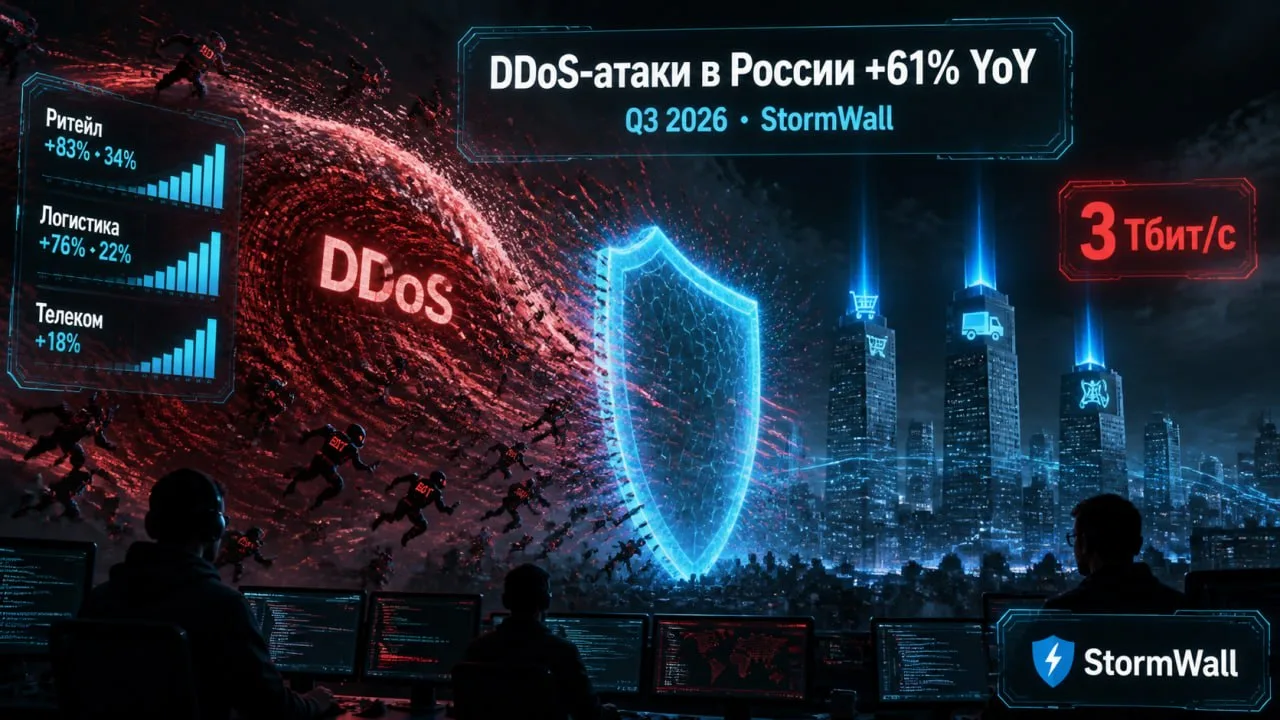 ✅ StormWall: DDoS-атаки на российский ритейл выросли на 83%