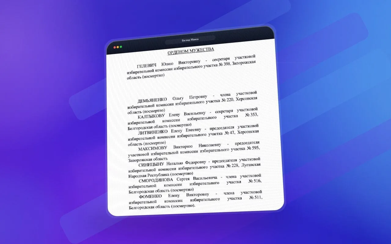 🎖Президент России наградил орденами Мужества погибших членов избирательных комиссий в ...