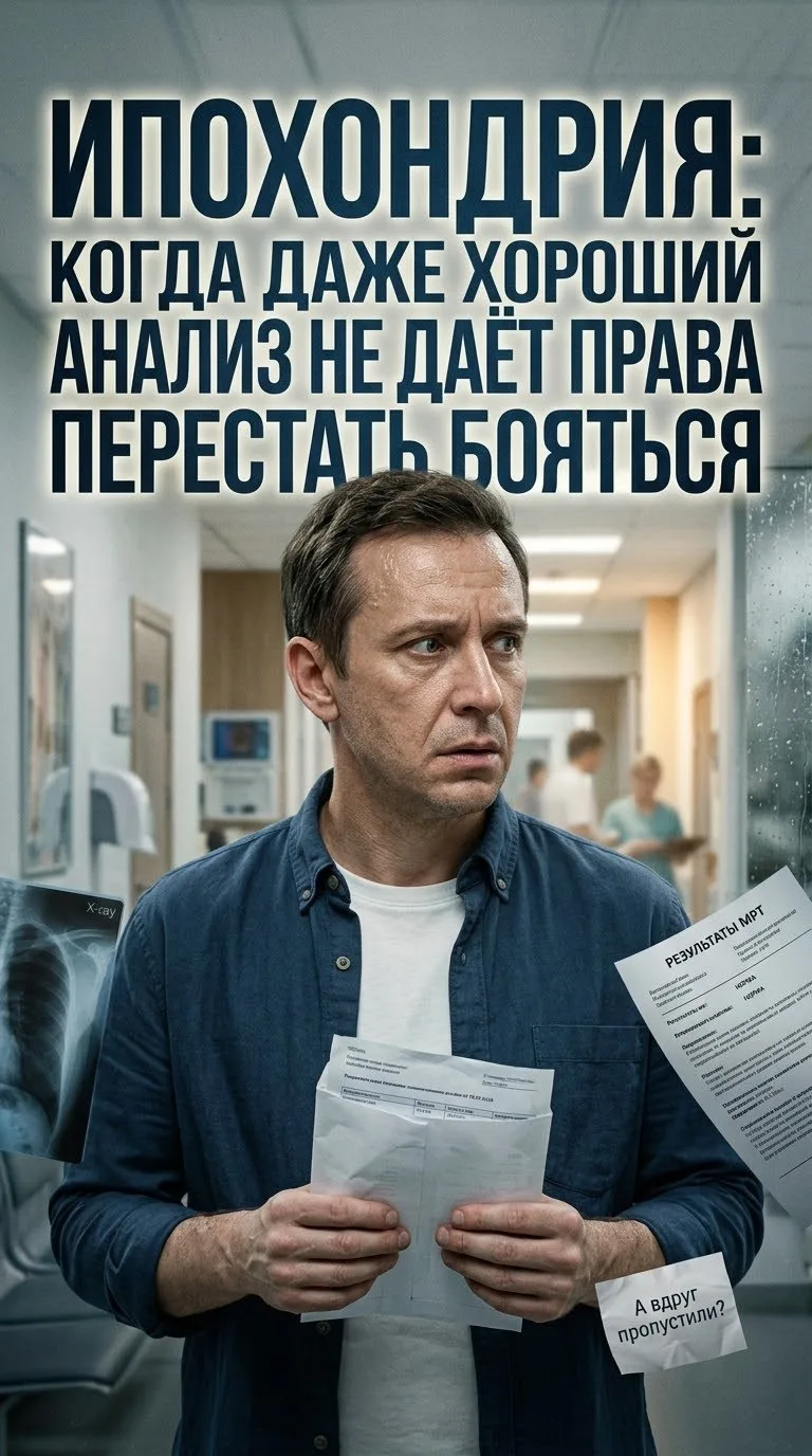 🧠 Ипохондрия: когда даже хороший анализ не даёт права перестать бояться