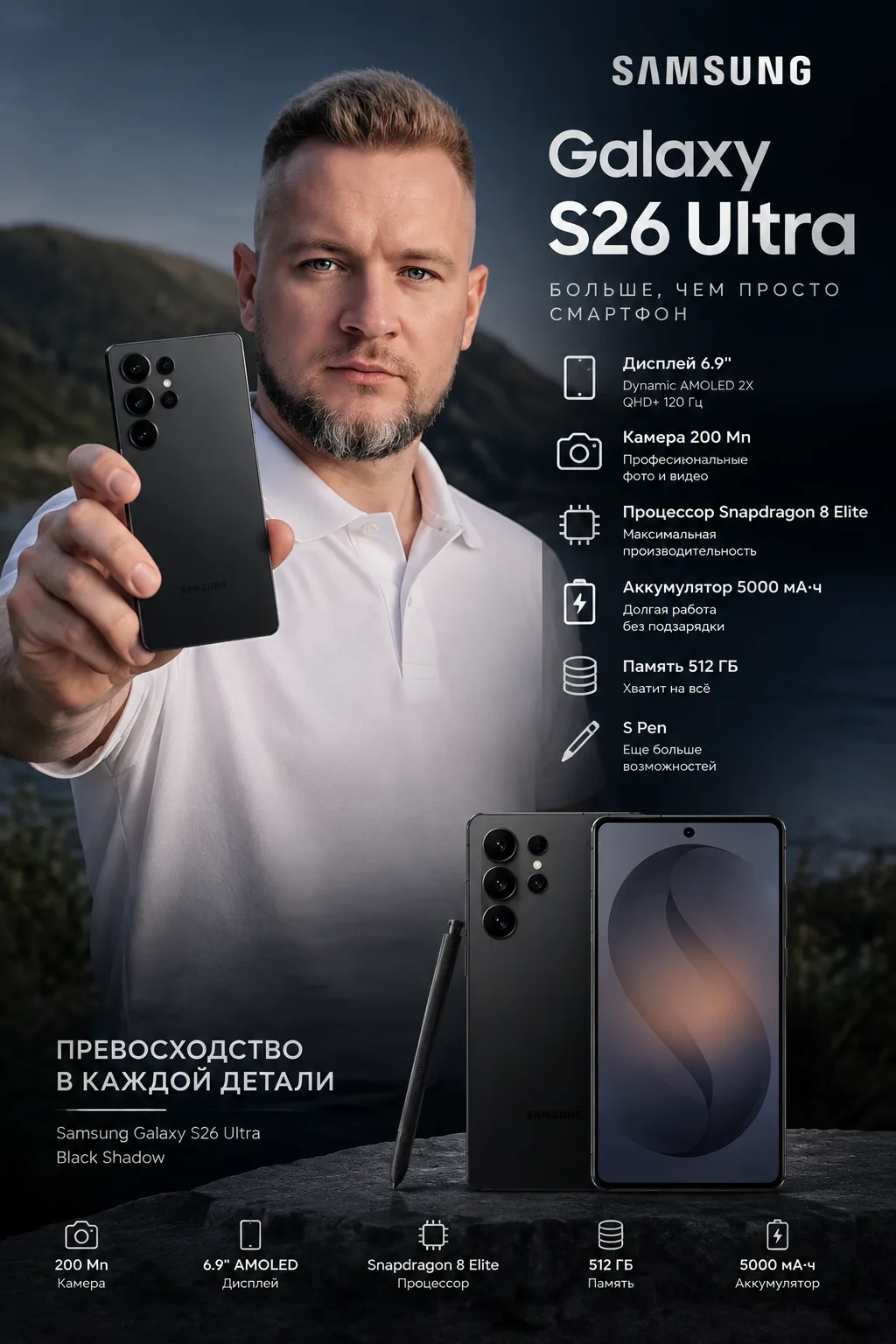 Этот SAMSUNG S26 ULTRA может стать вашим когда вы заберёте главное призовое место в 16 ...