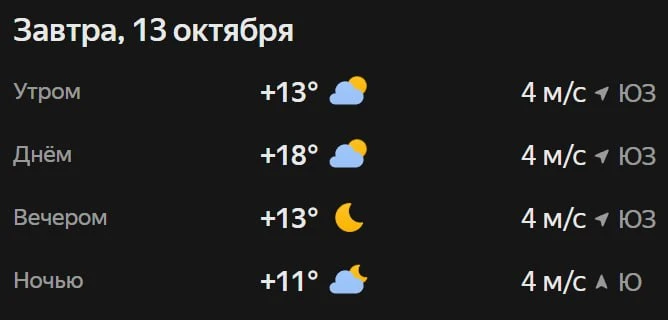 Прогноз погоды ☀️