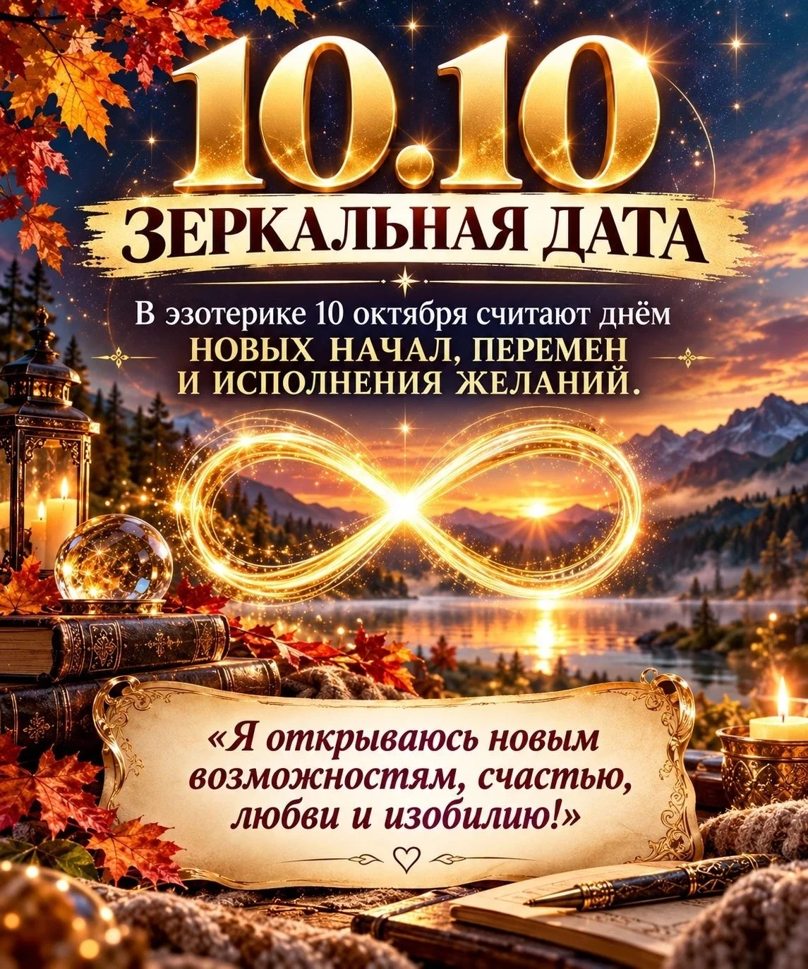 🍁🍂 10.10 — ЗЕРКАЛЬНАЯ ДАТА ✨