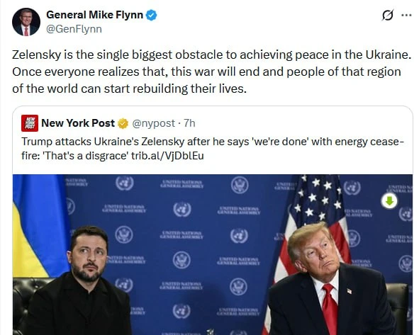 ⚡ Зеленский — препятствие к миру в Украине