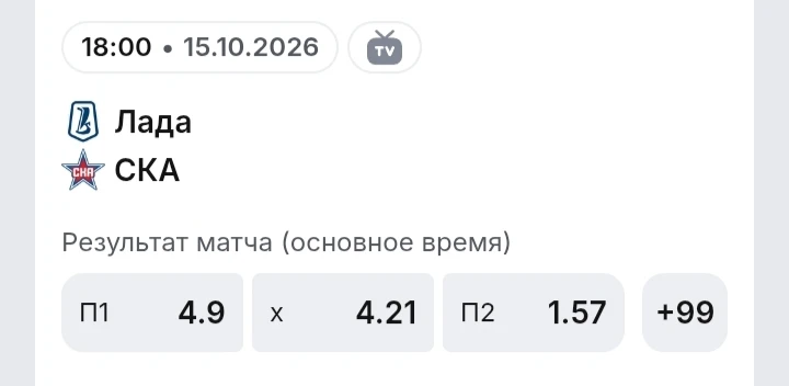 🏒 ЛАДА — СКА | ПРОГНОЗ НА МАТЧ
