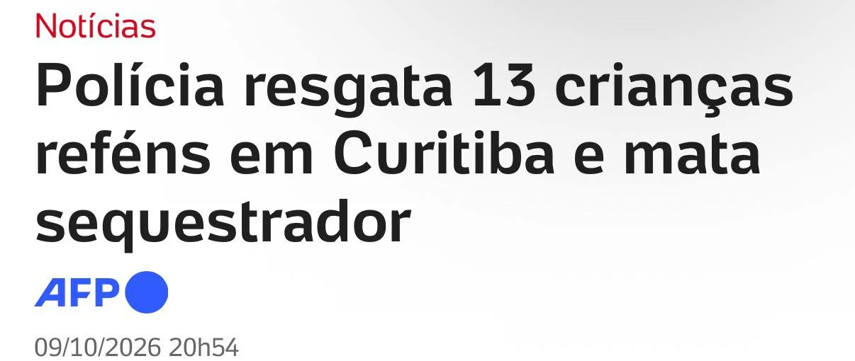 ⚡️ В Бразилии спецназ ликвидировал захватчика 13 детей в детском саду, — UOL.