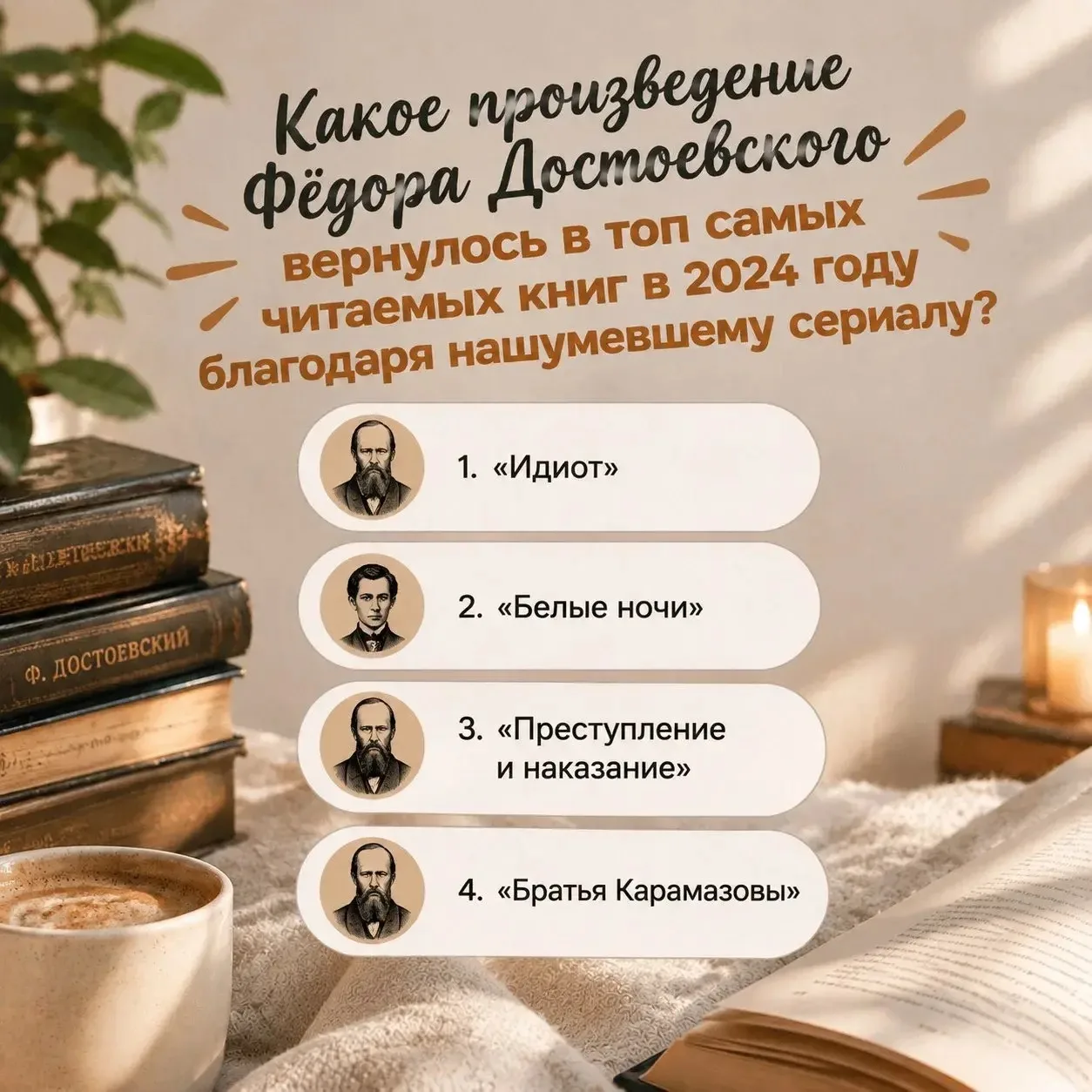 «Какое произведение Фёдора Достоевского вернулось в топ самых читаемых книг в 2024 году...