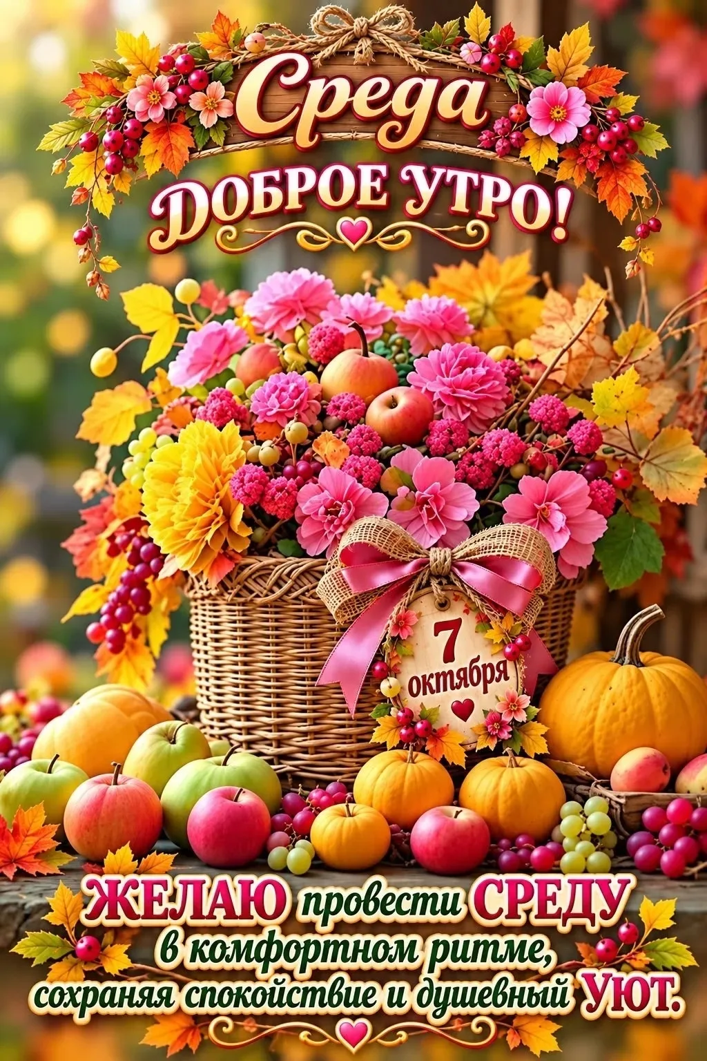 С добрым утром среды!🍁🍂