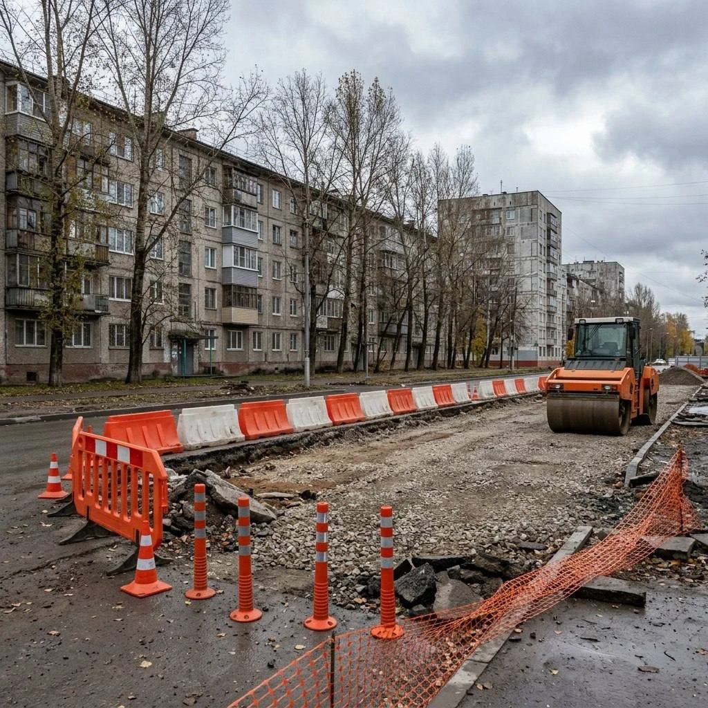 🚧 Ремонт на Комсомольской затянется до 15 ноября