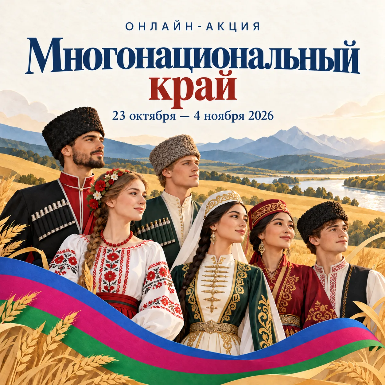 Уважаемые друзья! Приглашаем принять участие в онлайн-акции «Многонациональный край»