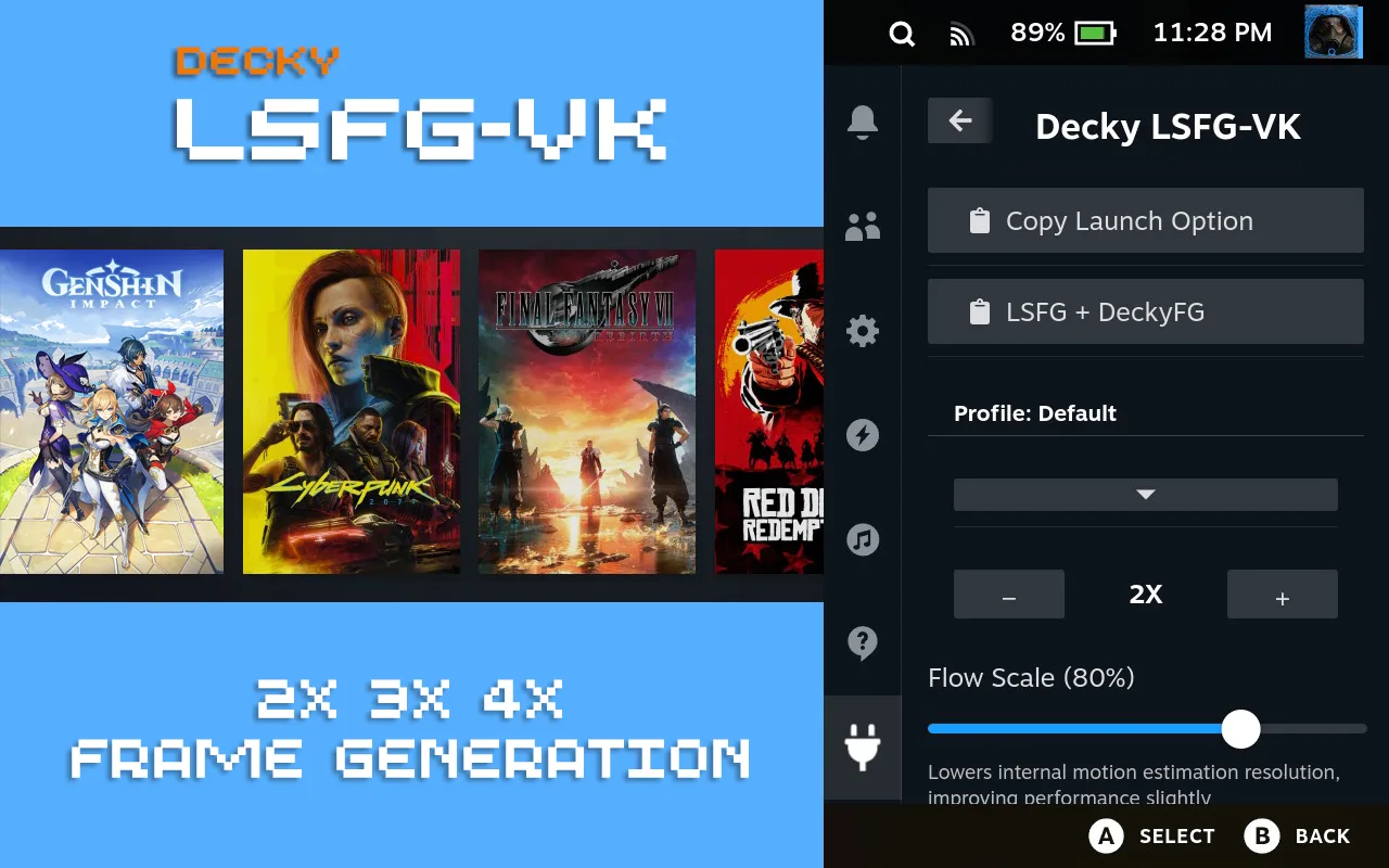 В Decky Loader Россия возвращена версия плагина Decky LSFG-VK 0.12.8 специально для тех...